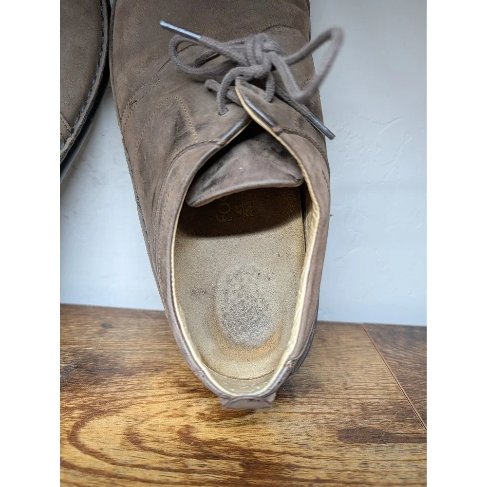 Footprints‎ by Birkenstock Mens 41 Brown Leather Lace Up Oxford Shoes Germany